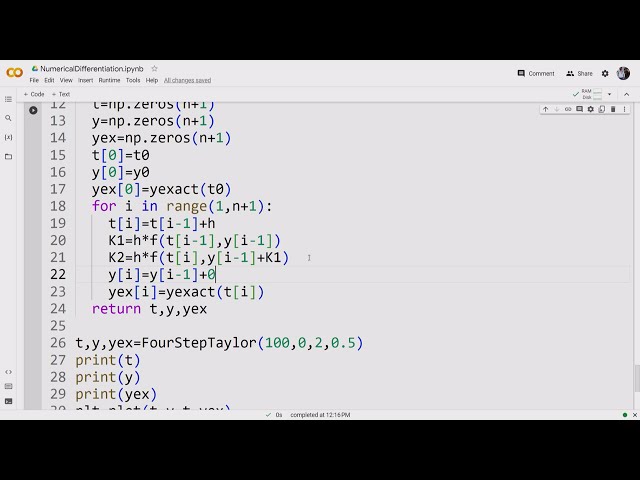 Numerical Differentiation - Taylor's Method Program #swayamprabha #ch38sp