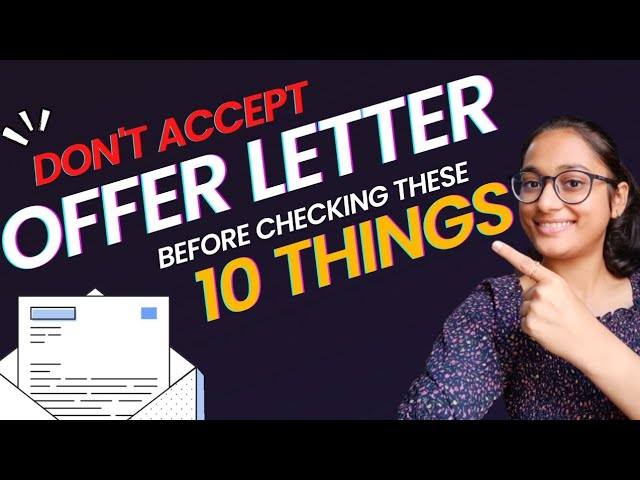 10 Important Things You Should Keep in Mind before accepting OFFER LETTER ! Don't Miss This 🤯