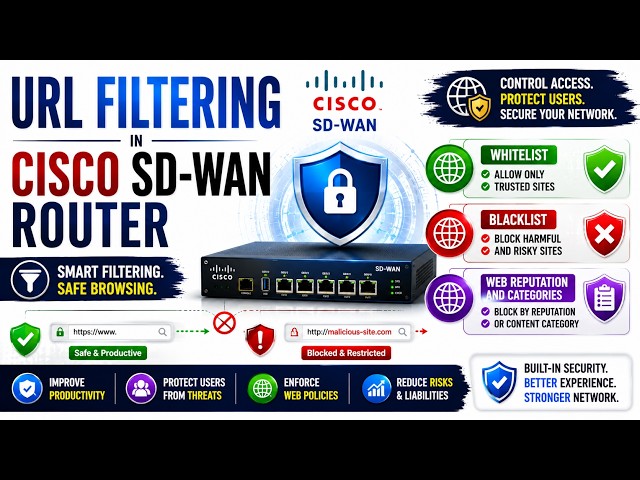 URL Filtering on Cisco SD-WAN Router | What is URL Filtering | Whitelist vs Blacklist