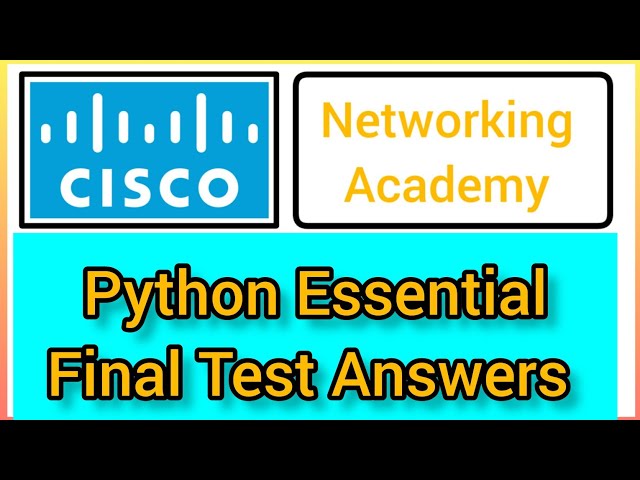 Cisco python Essential final test answers 💯% right #cisco #python #programming