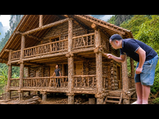 DIY Log Cabin Build: Making a Strong Wooden Door and 3 Windows by Hand