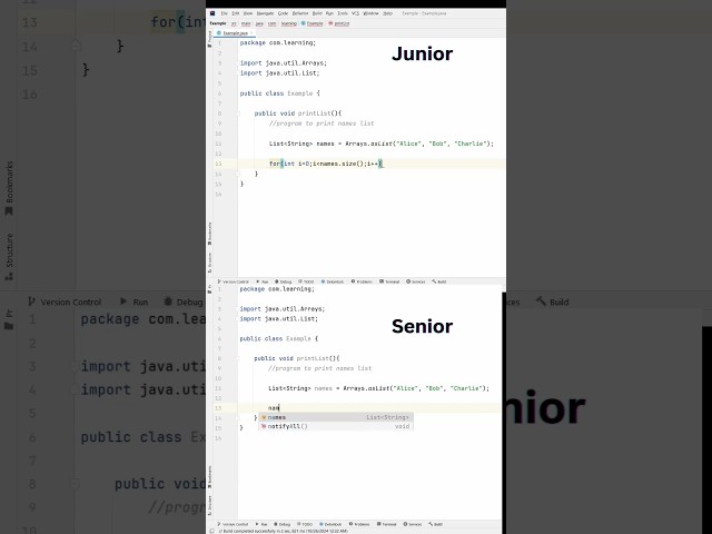 Junior vs Senior | Beginner vs Pro backend developer #java #backend #coding #interview #programming