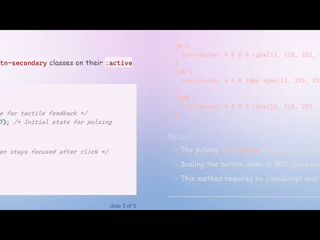 Make Bootstrap 5 Button Clicks Visually Noticeable with :active Animations