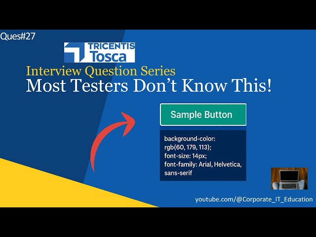 #27 | TOSCA Automation | Validate Background Color, Font Size & Font Family (Real-Time Scenario)