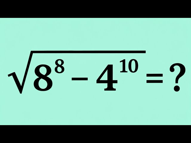 Germany | Square Root Math Olympiad Problem | Algebra Math 