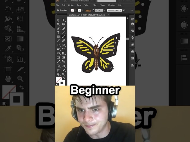 Beginner VS Pro Artist. Butterfly Challenge 🦋