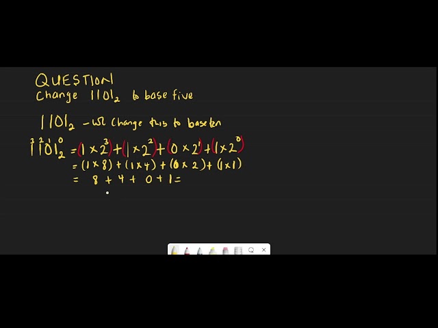 Convert 1101 Base 2 to Base 5 | Binary Conversion Explained