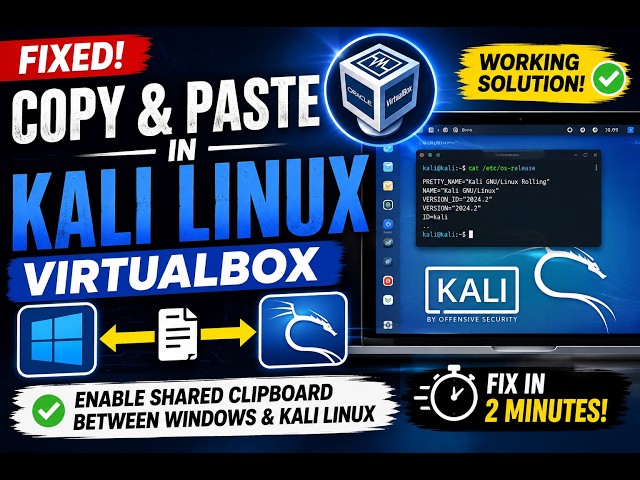 kali Linux copy paste fix,