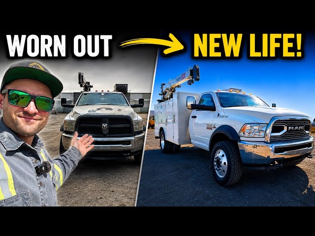 we transformed this auction special 400K mile RAM 5500 into the ultimate equipment repair truck