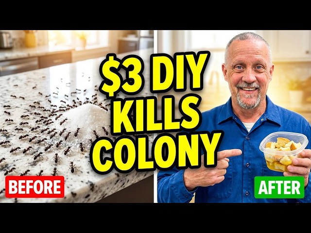 ANT KILLER THAT ACTUALLY WORKS! 24-Hour Colony Elimination ($3 DIY)
