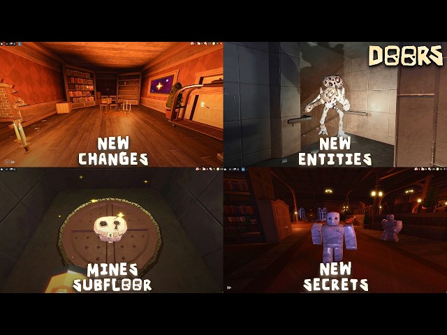 Every New CHANGES in DOORS THE ARCHIVES UPDATE | New Mines Secret Subfloor, New Hotel Changes #doors