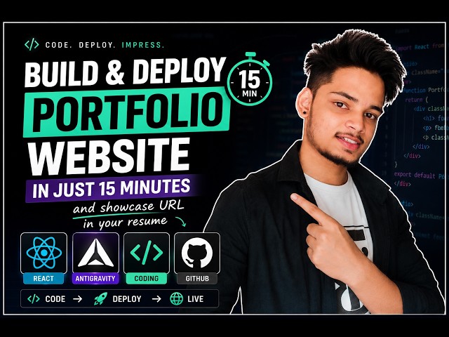 Code & Deploy a Modern Portfolio Website for free in JUST 15 Minutes + DevOps Basics