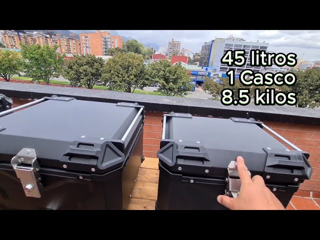 Maleteros en aluminio de 45, 55 y 65 litros  para motos