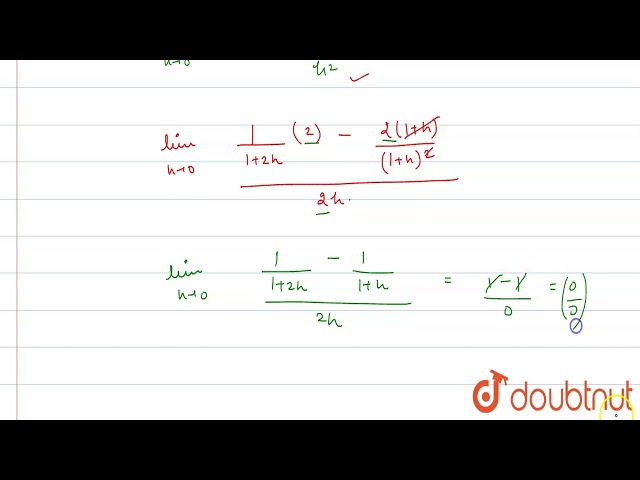 The value of ` lim_(hto0) (In (1+2h)-2ln (1+h))/(h^2)`, is