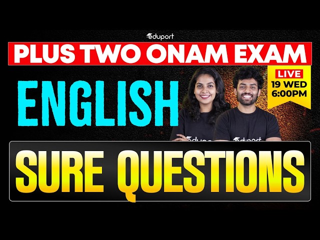 Plus Two English Onam Exam | English Sure Questions | Eduport Plus Two
