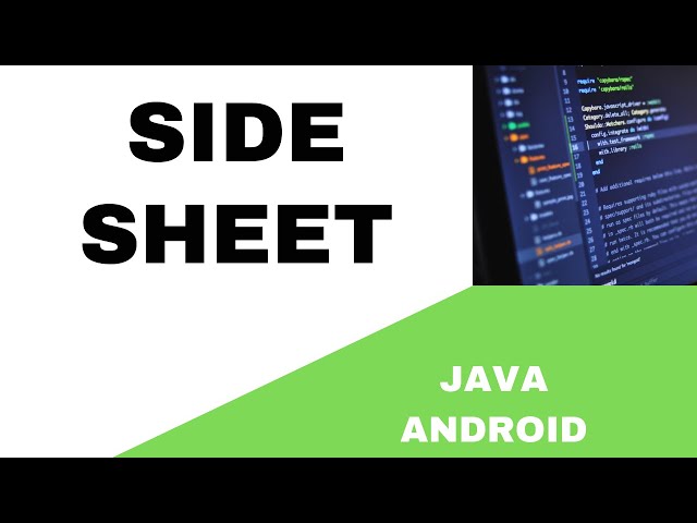 How to Create an Android App with a Side Sheet in Java | Step-by-Step Tutorial  ||  IT WALA