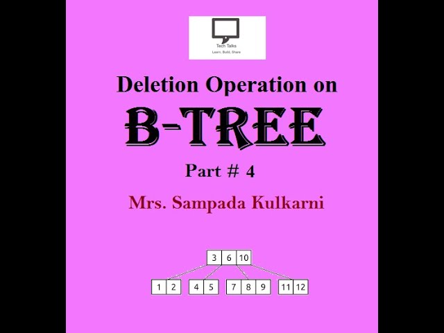 B-Tree | Part 4 | Deletion Operation in B-tree | Data Structure