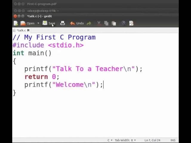 First C Program - Gujarati