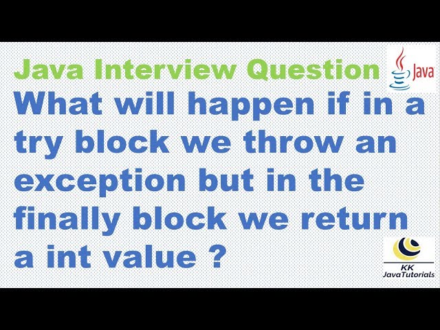 What if in a try block we throw an exception but in the finally block we return a int value ?