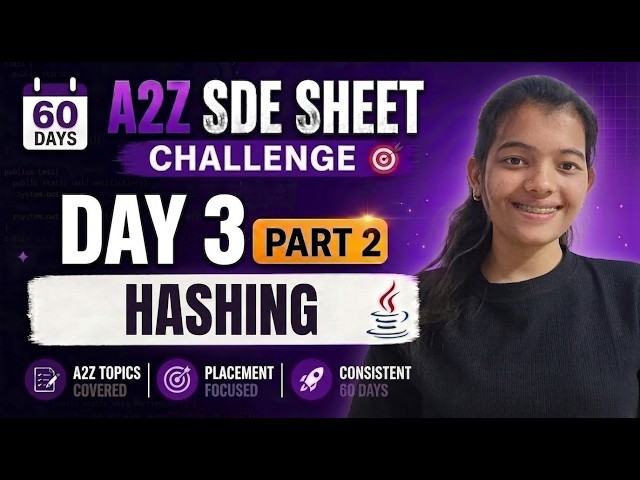 Hashing in Java🔥| Day 3 Part 2 | 60 Days A2Z SDE Sheet