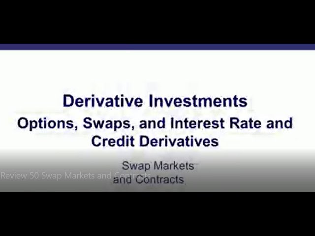 CFA EXAMl Topic Review 50 Swap Markets and Contracts