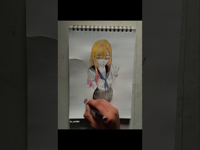🌸 Marin Kitagawa Drawing ✍️ | The Cosplay Queen 💖✨ | My Dress-Up Darling #shorts