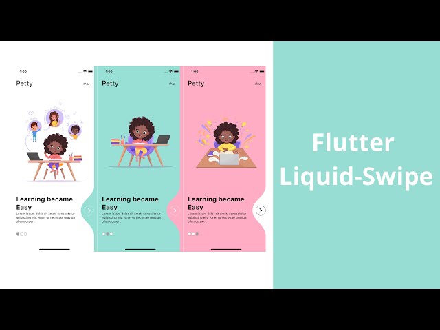 Flutter Ui | Flutter Liquid Swipe | onboarding speed-code