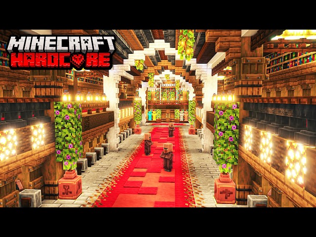 I Built the ULTIMATE Villager Trading Hall in Minecraft Hardcore