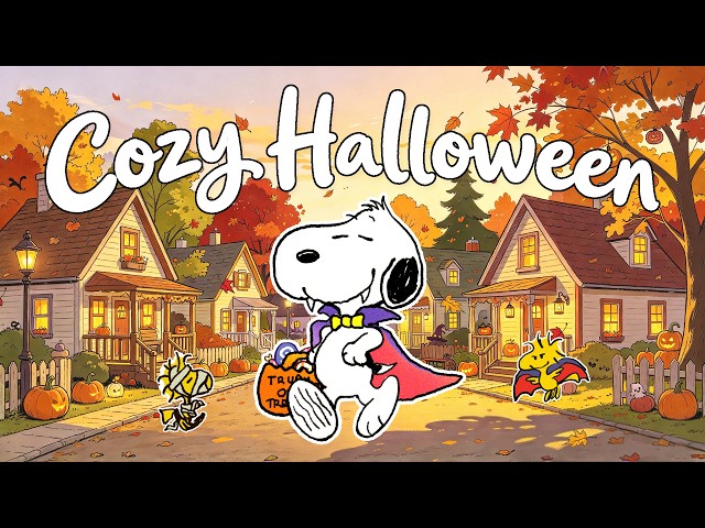 Playlist | 스누피와 함께하는 행복한 할로윈 재즈 🎃🍁 포근하고 즐거운 가을 분위기를 위한 기분 좋은 재즈 | Happy Halloween Jazz