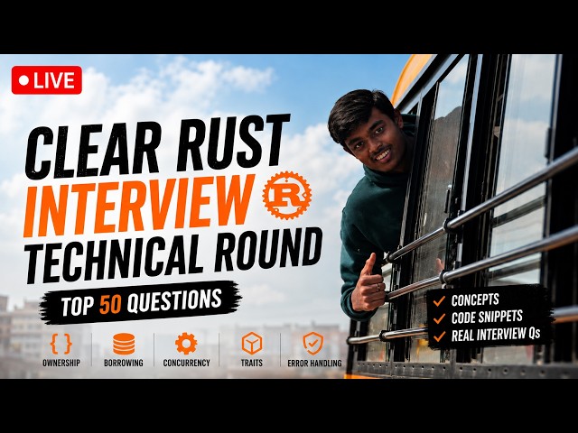 Crack the Rust Technical Interview 🔥 | Top 50 Rust Interview Questions & Answers