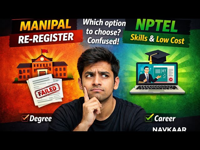 Big Mistake? NPTEL or Manipal Re-Register Exam/ Which is Better for MAHE Students?Complete Guide