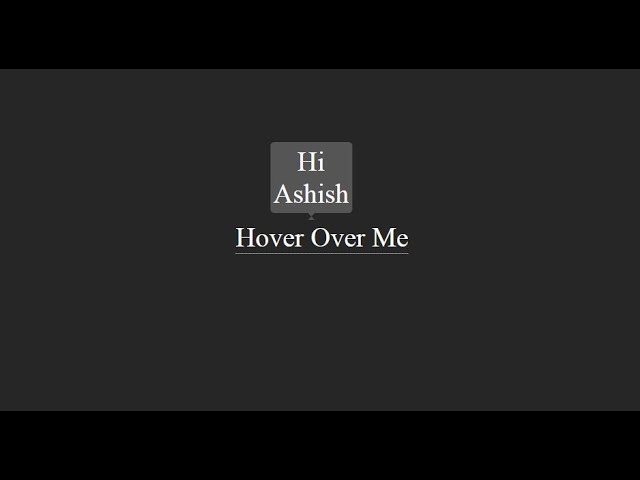 Tool Tip Hover Button Design HTML and CSS || Pure CSS.