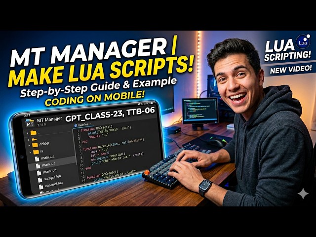 #Firstsolution, Cómo crear scripts LUA en MT Manager | GPT_CLASS-23, TTB-06 #LUAScript Parte-01
