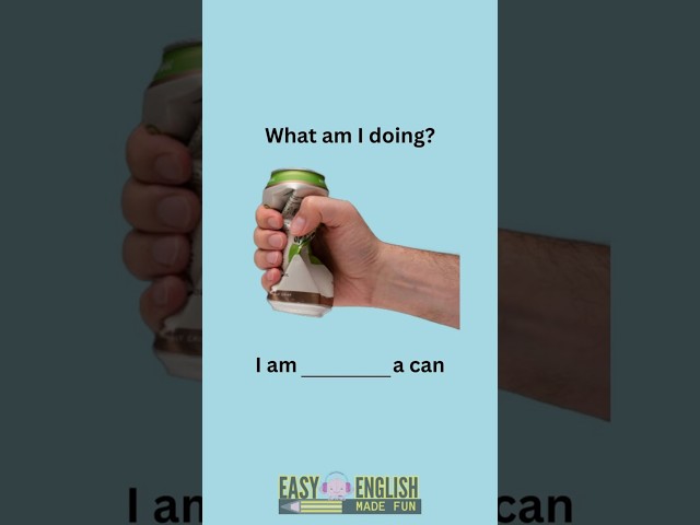 Learn 12 common English action verbs with simple sentences