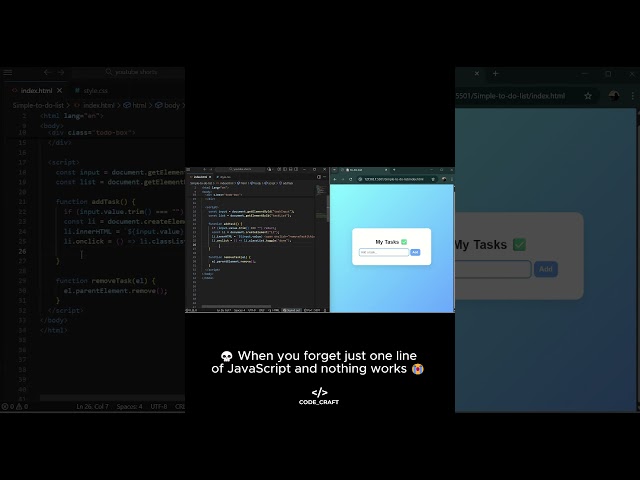 📝 Simple To-Do List App | Creative JavaScript Mini Project 💻