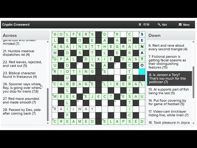 Lovatts Daily Cryptic Crossword - 29 May, 2026