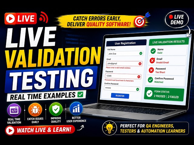Live Validation Testing in Selenium | Real-Time Form Validation Automation | Java + TestNG