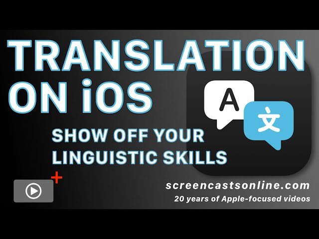 Apple's TRANSLATE app for EASY on-the-go translation • SEE and HEAR how it works!