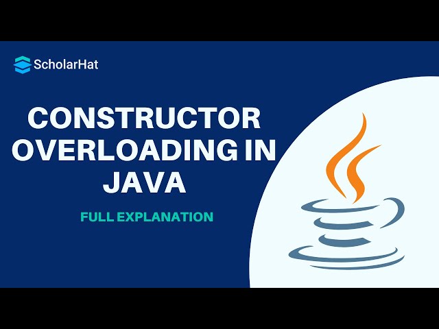 Constructor Overloading in Java| What is Constructor