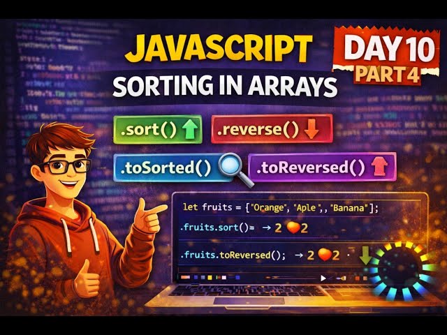 JavaScript Sorting in Arrays – sort, reverse, toSorted & toReversed (Part 4)