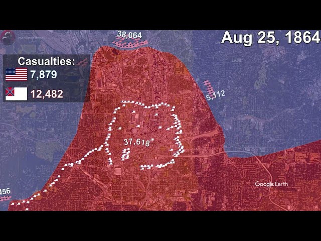 Siege of Atlanta in 1 minute using Google Earth