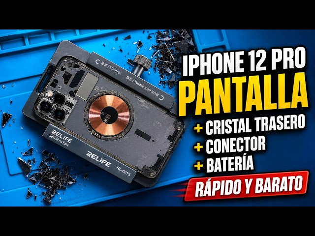 CAMBIO de PANTALLA + CRISTAL TRASERO + CONECTOR de CARGA y BATERÍA iPhone 12 Pro RAPIDO Y BARATO 🔥