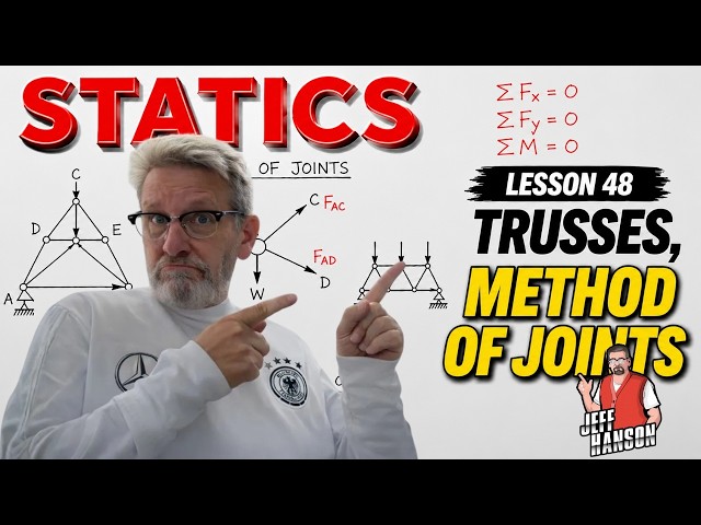 Statics: Lesson 48 - Trusses, Method of Joints