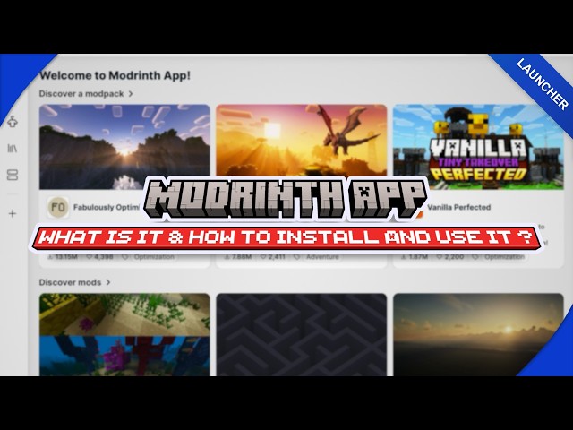 Easy Minecraft & Mod Management With The Modrinth App!