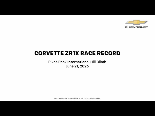 Pike's Peak International Hill Climb Race Record | Corvette ZR1X | Chevrolet