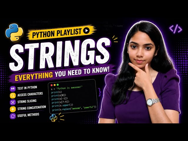 Python tutorial for beginners| Strings | lec 5