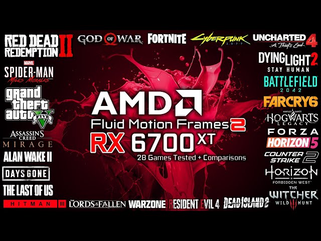 AFMF 2 on RX 6700 XT - Test in 28 Games