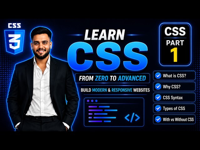 CSS Tutorial for Beginners in Hindi 🔥 | Introduction to CSS | CSS Part 1