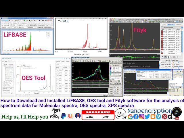How to Download and Installed LiFBASE, OES tool and Fityk software for OES spectra & XPS spectra