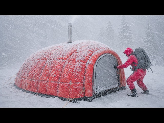 Surviving Insulated Tents are the BEST Choice in Snowstorm at - 21°C | Extreme Of Grid Winter Lìe